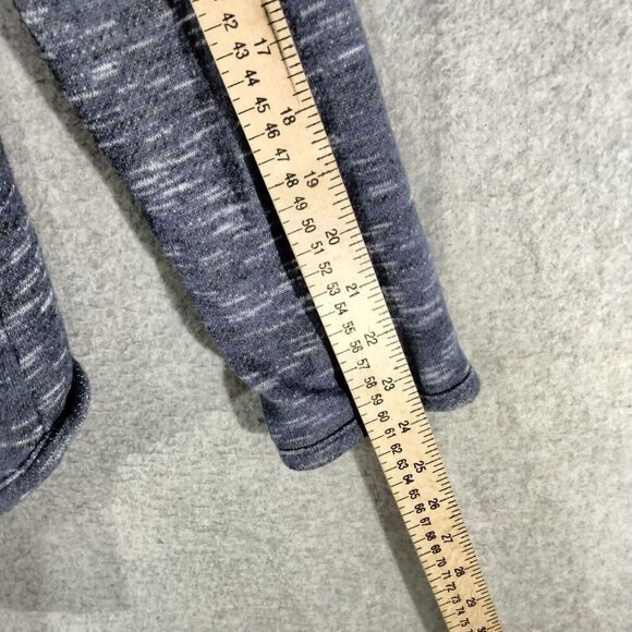 Green Tea Sherpa Fleece Womens Large Blue White Heathered Open Front Sweater - Picture 5 of 11